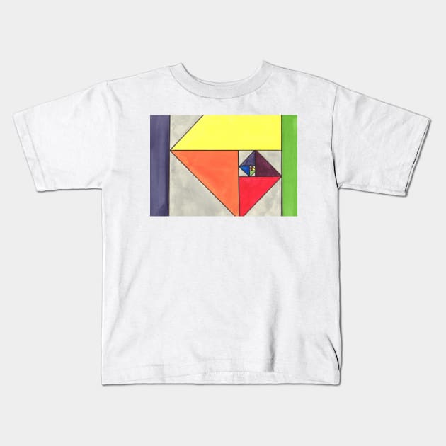 Fibonacci Triangles Kids T-Shirt by jamesknightsart